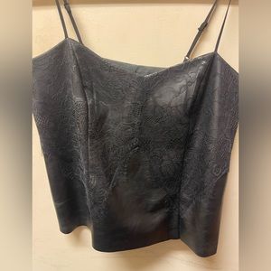 Express leather and lace cami. Like new. Size S